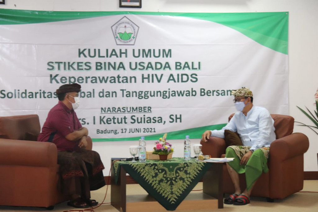 Wabup Suiasa Jadi Narasumber Dalam Kuliah Umum di Stikes Bina Guna Usada Bali, Ajak Penggerak Kesehatan Untuk Serius, Konsisten dan Fokus Dalam Penanganan HIV/Aids